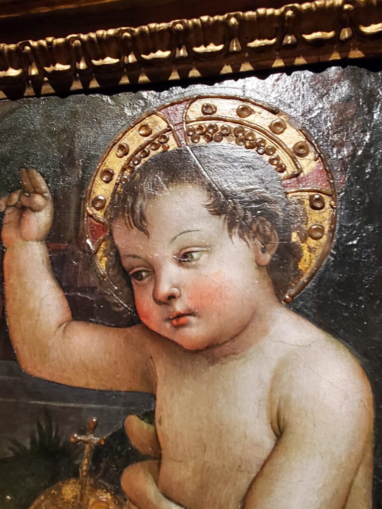 Bambin Gesù delle mani / Bernardino di Betto detto il Pintoricchio (1492-1493) Fondazione Guglielmo Giordano (Perugia)