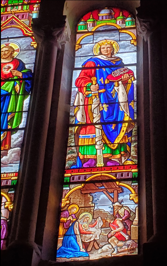 Vitrail Saint Louis Crèche